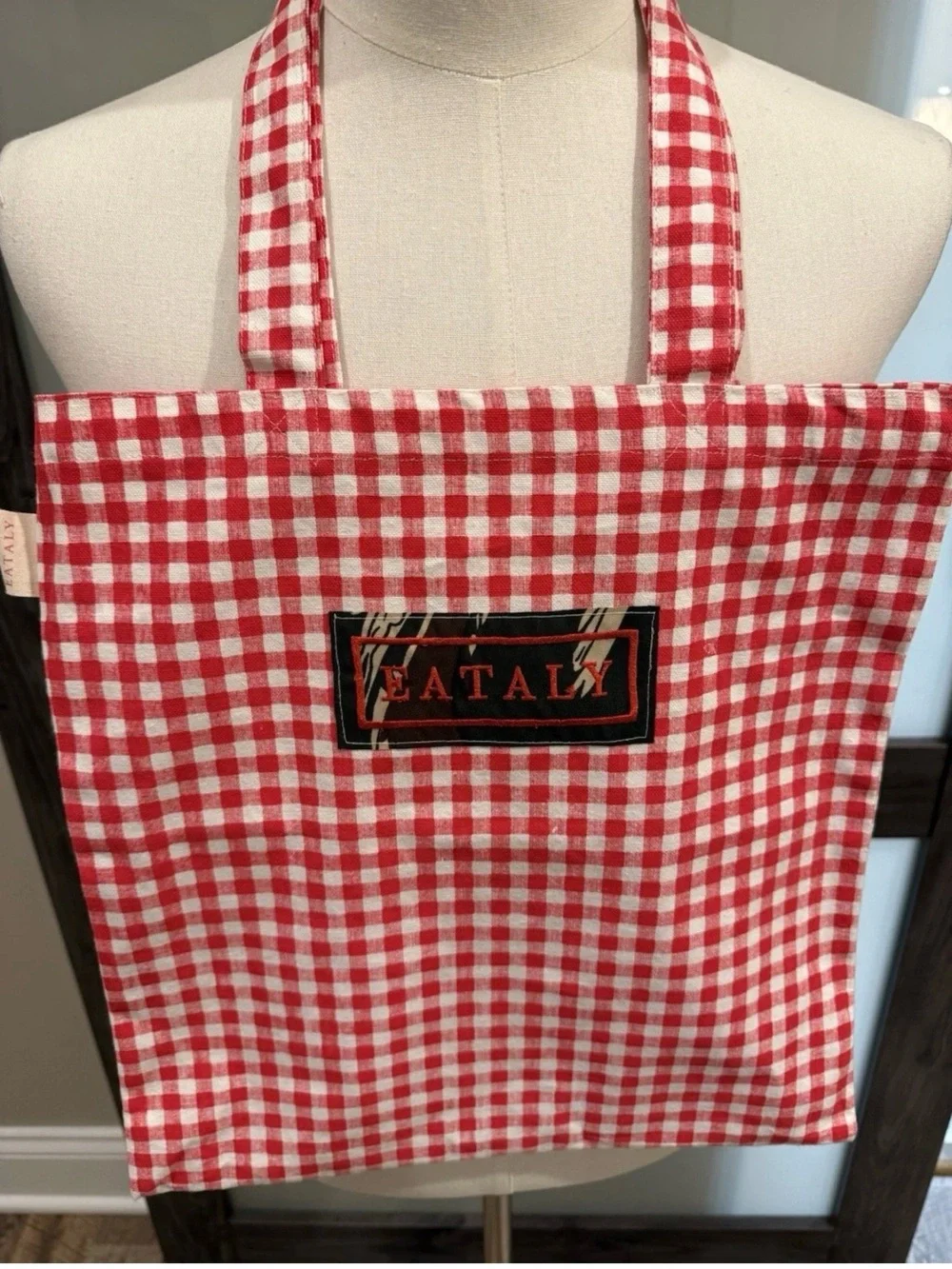Red Gingham Tote Bag